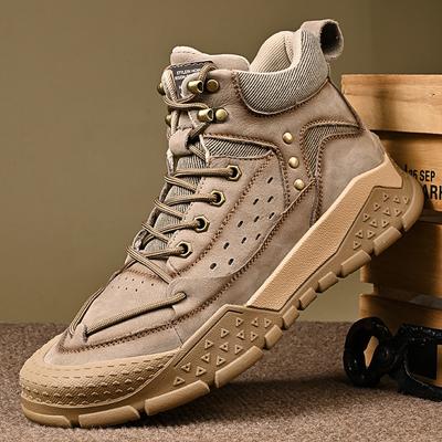Stivaletti da uomo per l'esterno, scarpe da trekking alte e antiscivolo, autunno e inverno