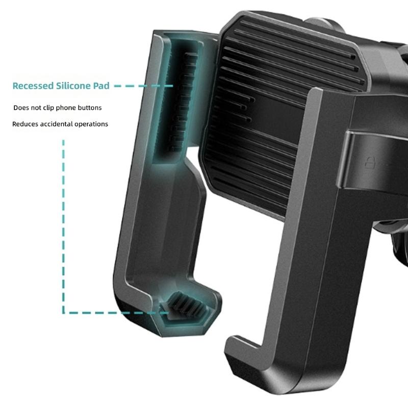 Universal Bike Phone Holder Adjustable 360 Degrees Aluminum Motorcycle Phone Stand for Smooth Photography On Rough Roads