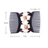 Women Simulation Wood Double Stretchy Hair Beaded Comb Clip