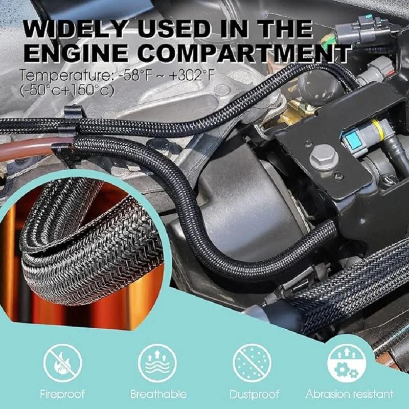 PET Braided Self Closure Cable Sleeve Insulated Cable Flexible Cord Protector Management Sleeve for Home Automotive Desk TV PC