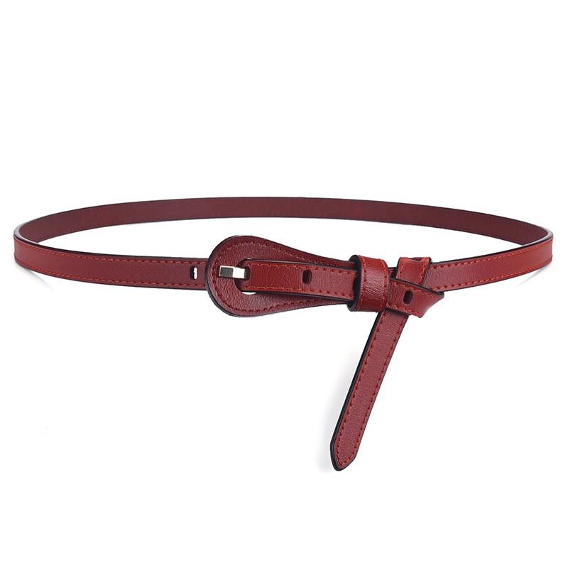 Womens Slim Genuine Leather Belt With Pin Buckle Adjustable Waistband Dresses Skirts Sweet Chic Style In Multiple Colors Total Length 119cm Waist 6585cm Fit