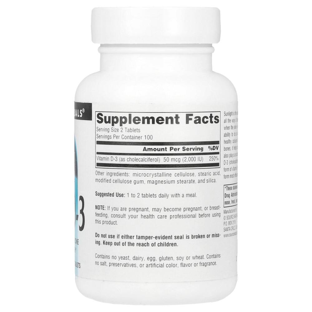 Source Naturals Vitamin D-3 1000 IU, 200 Tablets