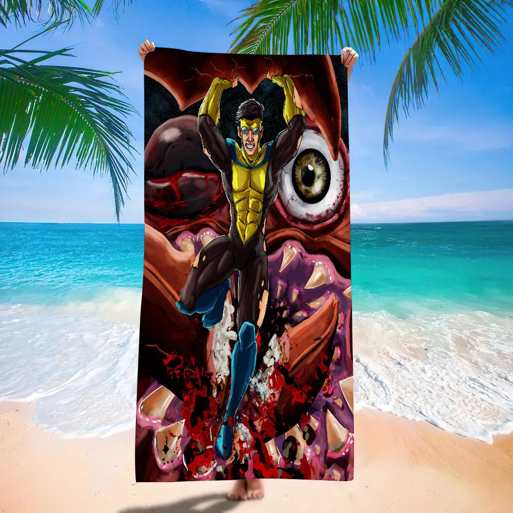 I-Invincible Season 2 Big Microfiber Beach Towels Quick Dry Towel Sand Beach Towels Pool Towel For Travel Swim Pool Yoga