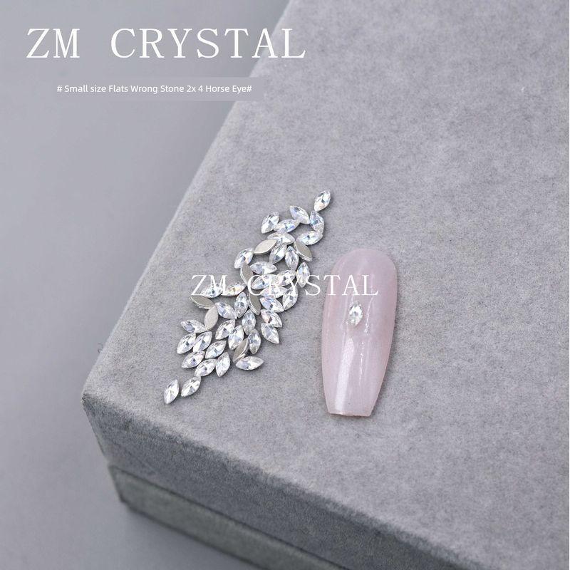 

Zircon New Arrival Super Flash Small Size Flats White Nail Art Fancy Shape Diamonds Mini Drill Love Star Nail Sticker Rhinestone Jewelry [Zircon Flat Bottom White] 2X4 Marquise 20 Pieces