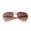 Fashion Oversized Pilot Sunglasses for Women Men 70s Trendy Metal Streamline Arms Aviation Sun Glasses Champagne Shades S98137C