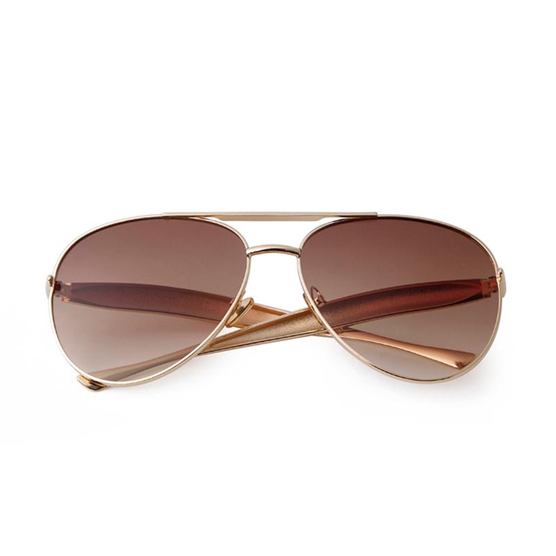 Fashion Oversized Pilot Sunglasses for Women Men 70s Trendy Metal Streamline Arms Aviation Sun Glasses Champagne Shades S98137C