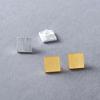 Niche Personality Light Luxury Fashion Simple Square Brushed Earrings S925 Silver Needle Stud Earrings Temperament Versatile Earrings