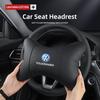 XYZ1 VW Car Leather Headrest Seat Head Support Neck Pillow For Volkswagen Polo Golf GTI CC Tiguan Arteon Passat Jetta Touareg ID.3