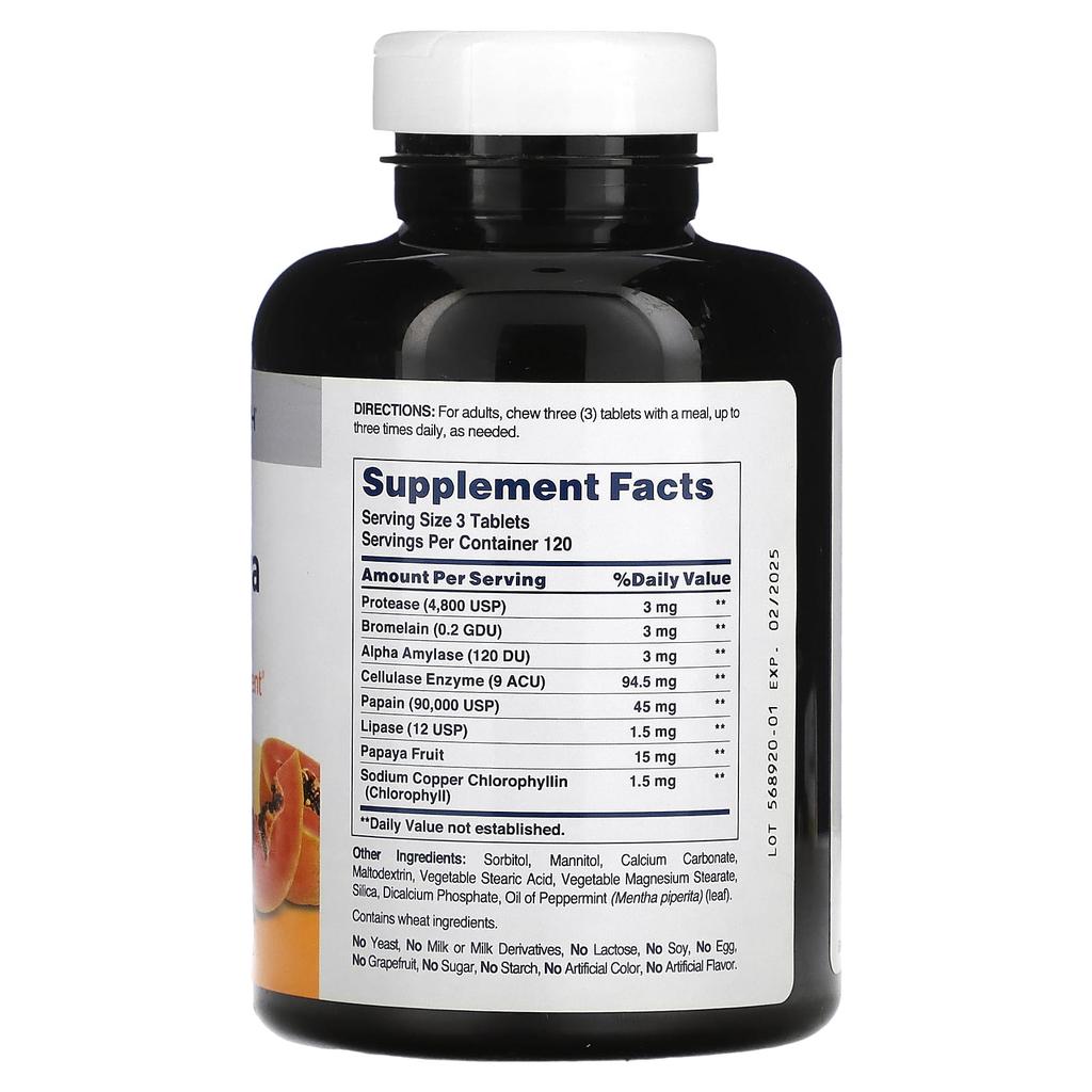 Super Chewable Papaya Enzyme Plus 360 Tablets
