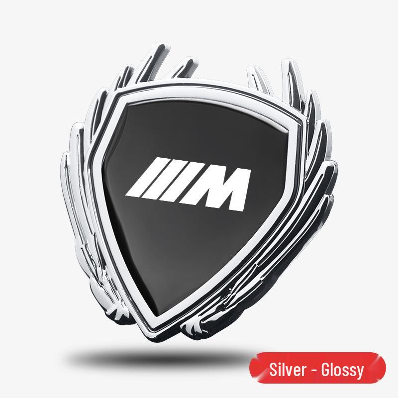 Emblematy BMW Serii 2: Metalowe Emblematy Skrzydła, Naklejki Dekoracyjne na Boczne Szyby do Modeli 225L, 225i, 220i.