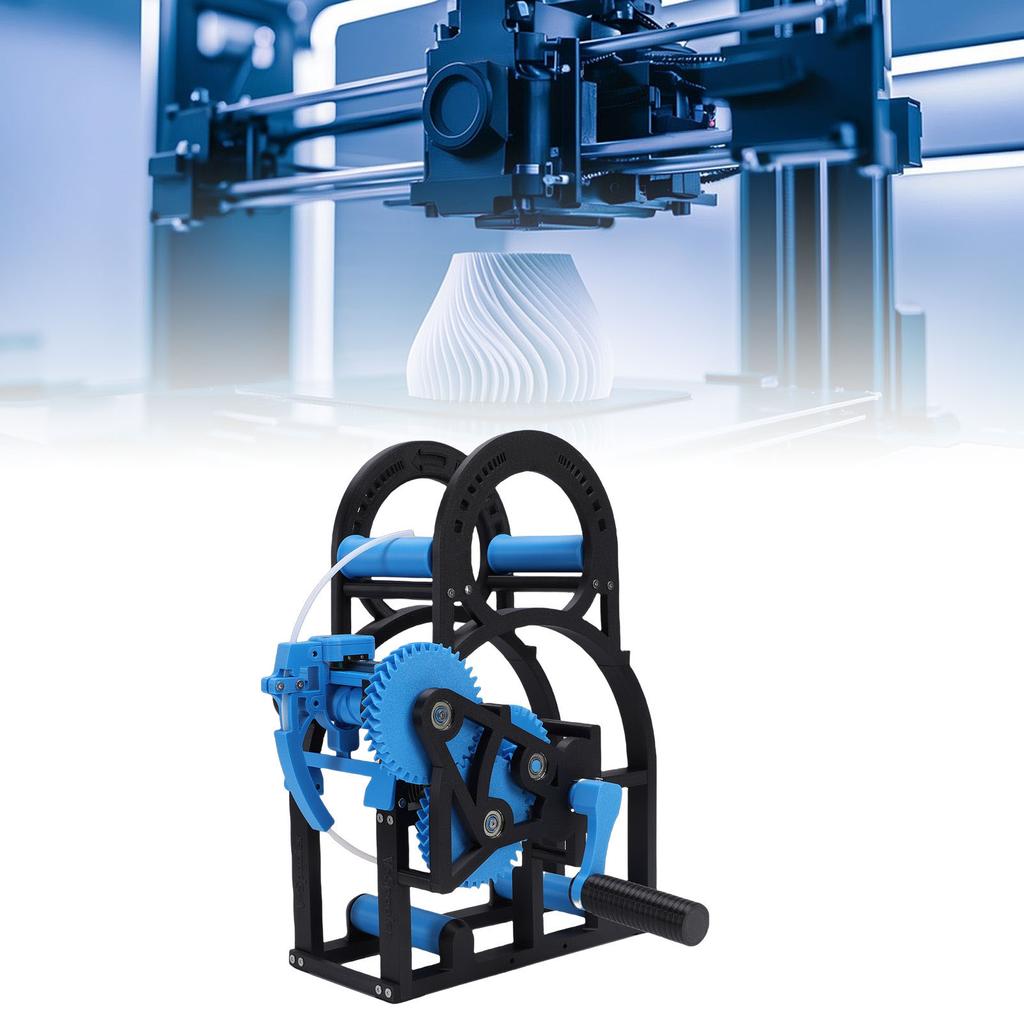 3D Industrial Filament Respooler Heavy Duty Hand Crank 3D Printer Pool Rewinder   Wire Winder with Smart Tension Control for 20cm Spools Blue