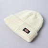 Dickies Looking Embroidered Ribbed Knit Knit Watch Unisex Acrylic Solid Needle BLU Cap, Men's Hat, Cap, Beanie, Off-White,