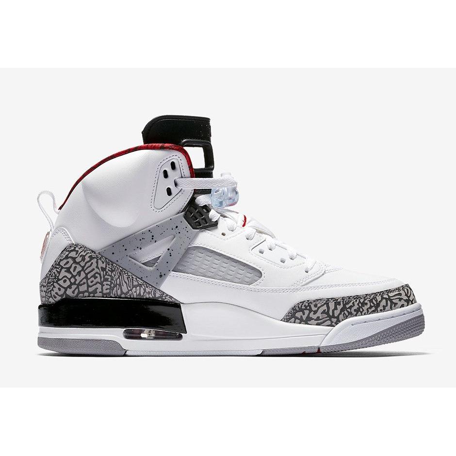 Air Jordan Spizike 'White Cement' (Unisex) White / Varsity Red-Cement Grey-Black Vintage Basketball Shoes 315371 122