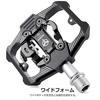 GEWAGE Bicycle Clipless 3 Black Pedals, Pedals, Single-Sided Flat, Bearings, Anti-Slip, Aluminum, 9/16 Inch, (GE-162)