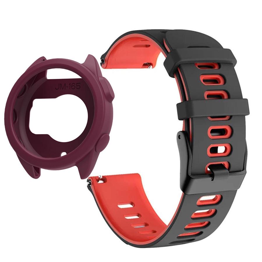 Silikonowe Etui+Pasek Do Garmin Forerunner 165 Miękki Sportowy Pasek do Zegarka Opaska na Nadgarstek Do Garmin Forerunner 165 Pokrowiec Ochronny