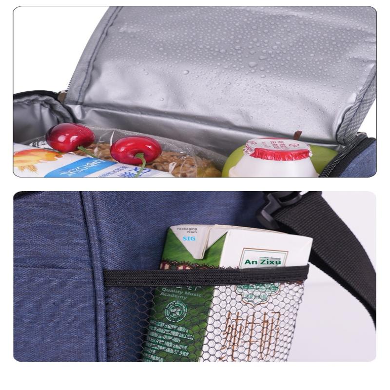 Borsa Termica Porta Pranzo Isolata di Grande Capacità Anti-perdita con Tracolla Porta Pranzo Termico Impermeabile Portatile con Cerniera