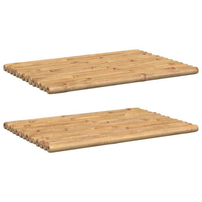 Bath Mats 2 Pcs 70x50 Cm Bamboo