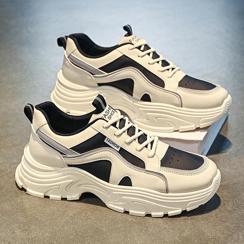 Autumn men's shoes new breathable little white shoes men's trend versatile platform sports shoes casual running shoes