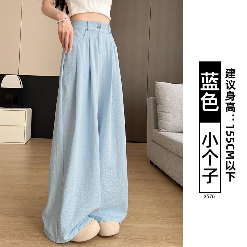Suit pants children's autumn and winter new white velvet vertical straight-leg pants small corduroy wide-leg pants