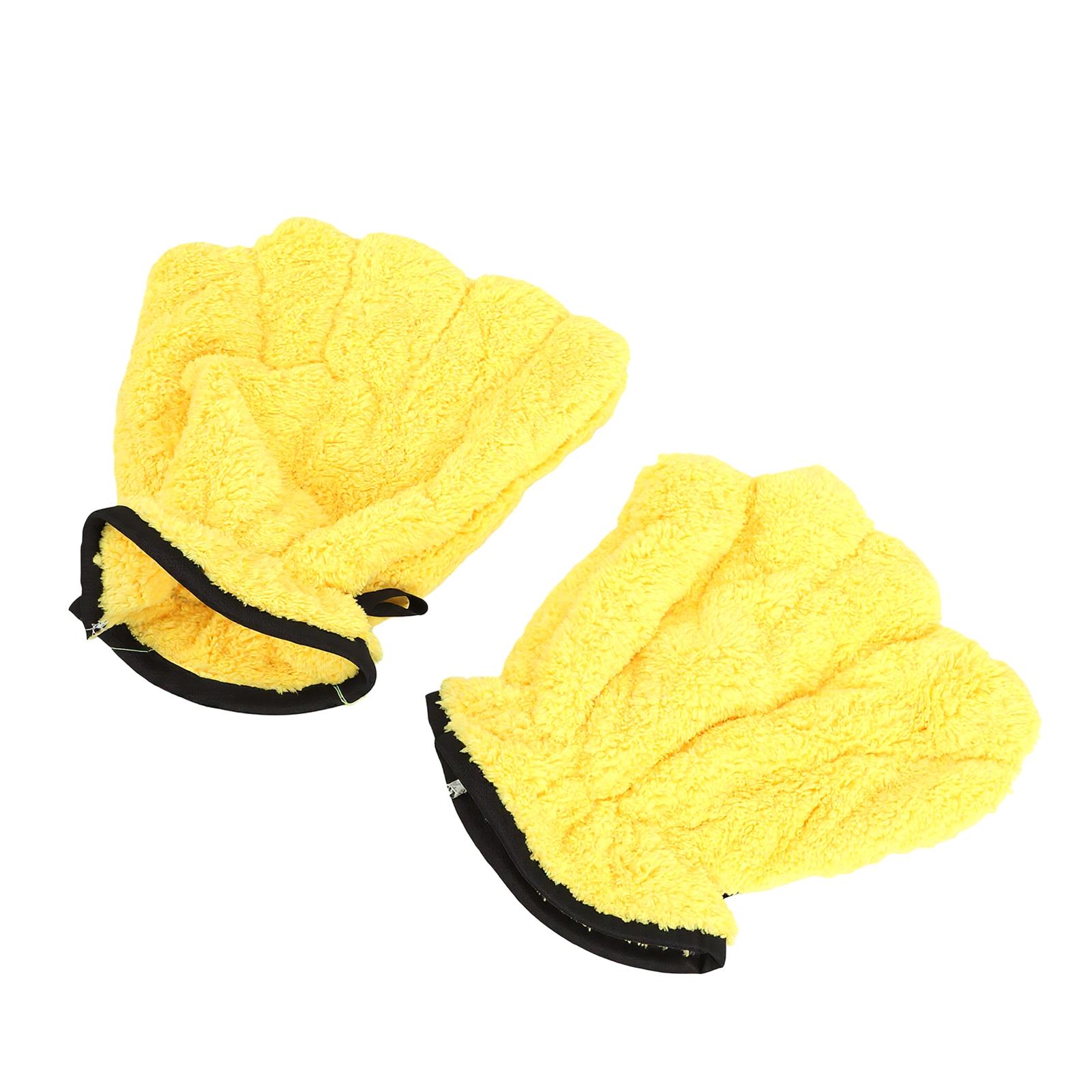 

2 Pcs Pet Absorbent Drying Gloves Thickened Multi Functional Quick Drying Towel Absorber Plush Towel for Pet Yellow