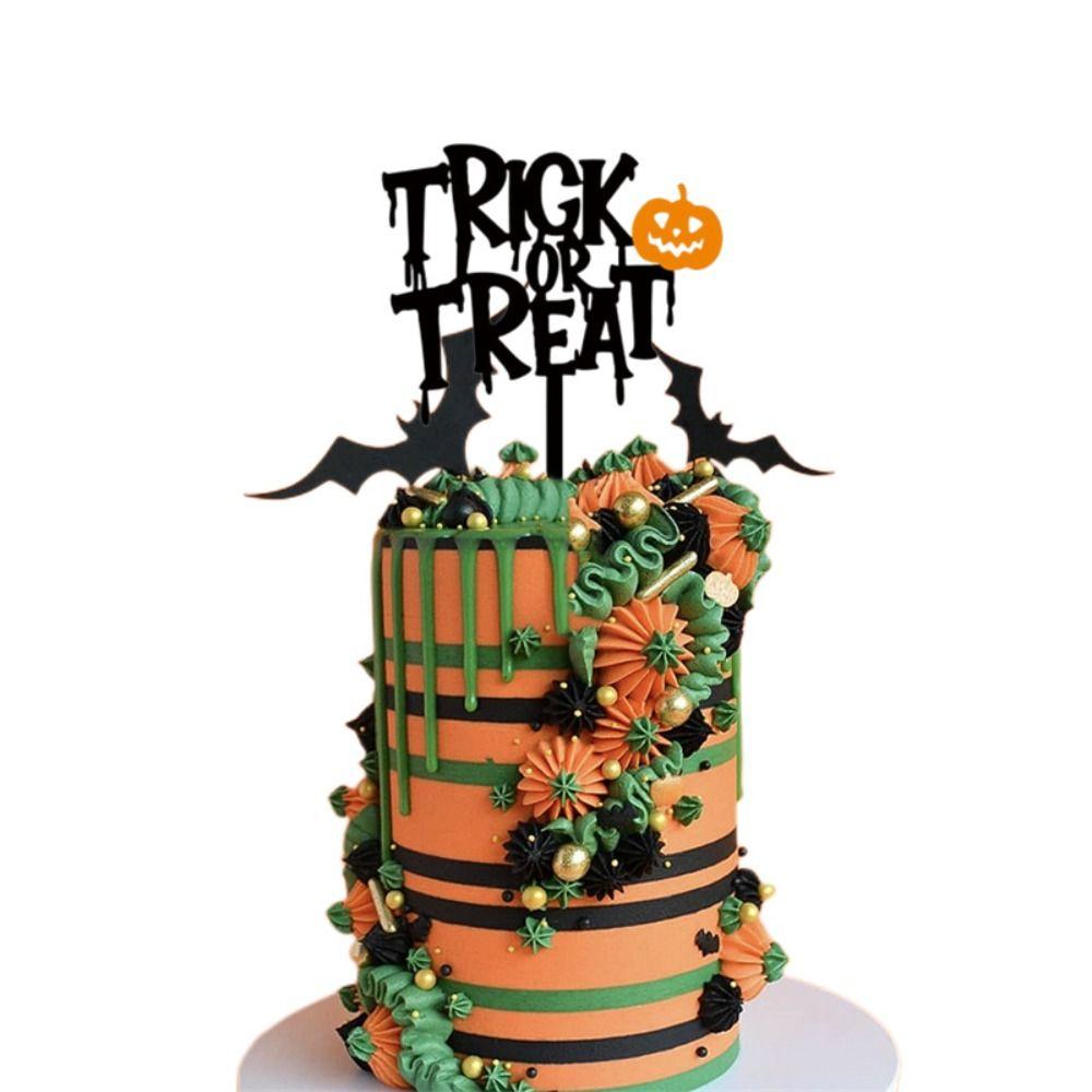 10pcs Multifunction Halloween Cupcake Toppers Reusable Halloween Cake Plug-in  Decoration