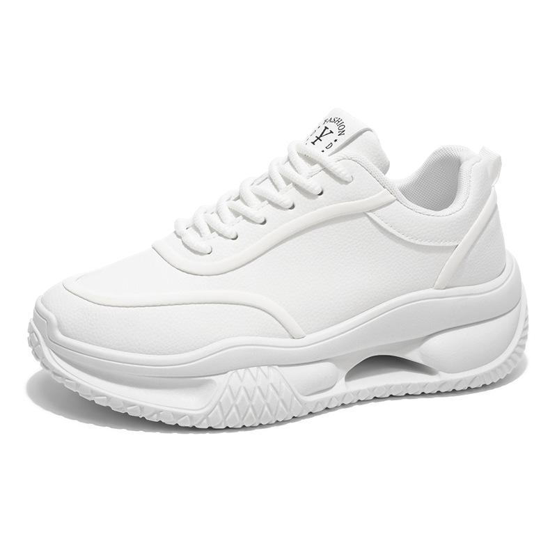 Four Seasons New Youth Casual Sneakers Student Thick-soled Height Increase Low-top Dad Shoes 39