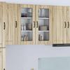 Wall Mounted Glass Cabinet LUCCA Sonoma Oak 80 x 31 x 80 cm