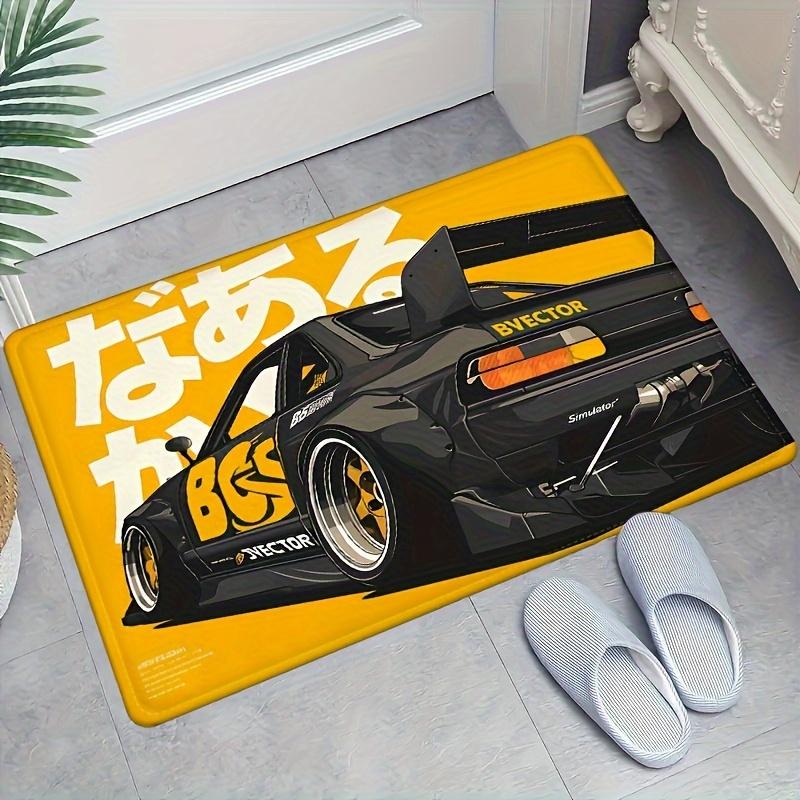 

Flannel Black Door Mat, Non-slip Mat Area Mat, Comfortable Floor Mat, Washable Entry Kitchen Living Room Bedroom Laundry Room 40x60cm