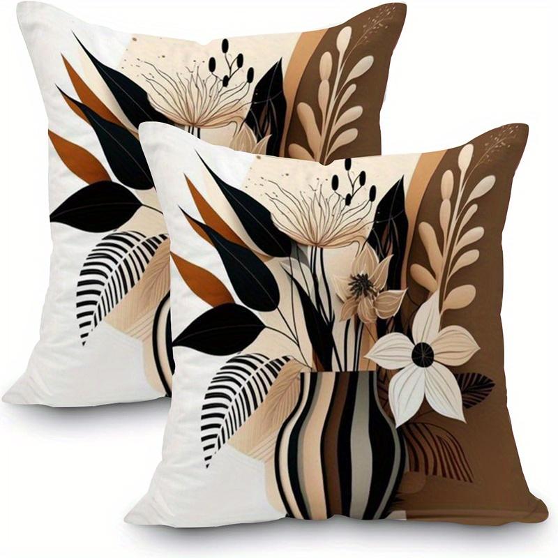 Floral Throw Pillow Covers Decorative Cushion Covers For Home Decor Backrest Support Pillowcases Sofa Bedroom Living Room Gift