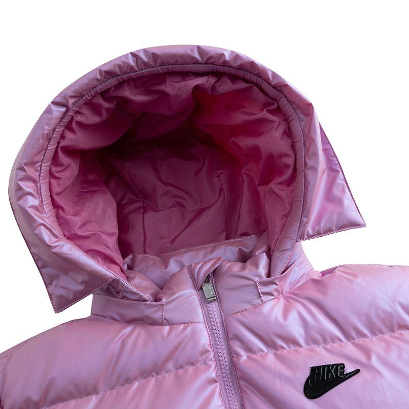Nike Minimalist Removable Hooded Warm Fashionable Comfortable Down Jacket Kids Jacket Moonstone-Purple Crimson NY2442053GS-002