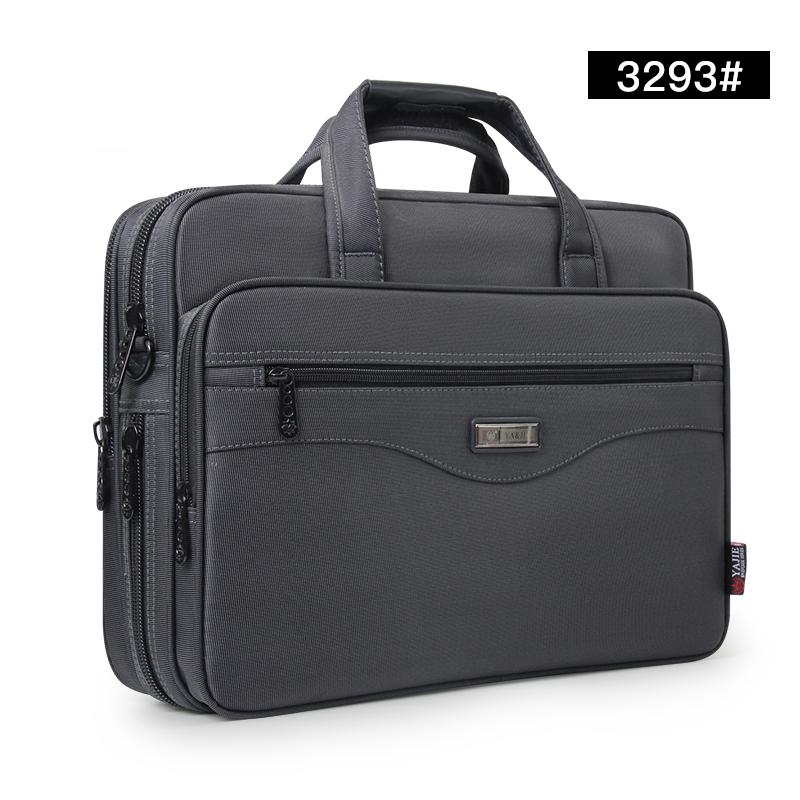 Men's Large Capacity Business Briefcase - Single Shoulder Crossbody Oxford Canvas Laptop Bag for 15.6" Devices.