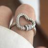 925 Sterling Silver Rings for Women Couple Minimalist Handmade Simple Retro Heart Star Ring Fine Jewelry Gift Prevent Allergy