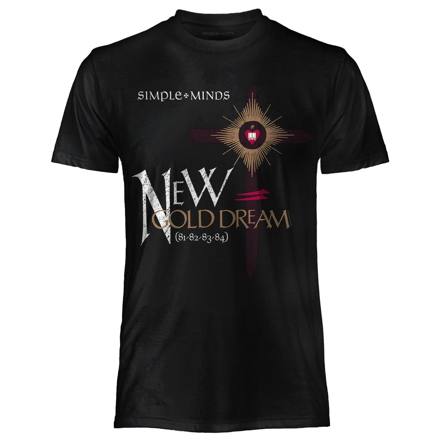 Simple Minds Official T-Shirt Jersey Original T-Shirt Black New Gold Dream- 3XL