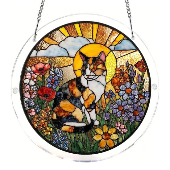 Yousheng Acrylic Puzzle Suncatcher DIY Jigsaw Puzzle Suncatcher Kit with UV Printed Design Colorful Window Hanging Ornament for Home Garden Decor