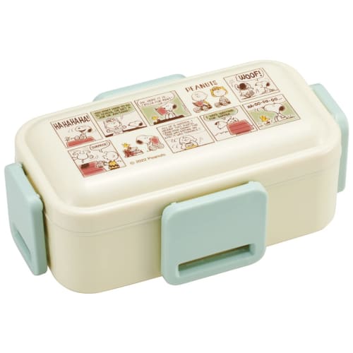 Skater Lunch Box Snoopy Peanuts Comic 600ml Antibacterial Fluffy Dome Lid 2 Tiers for Women Made in Japan PFLW4AG-A