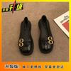 Flat-soled one-pedal shallow-mouth single shoes, spring new soft-soled Mary Jane shoes, women's shoes