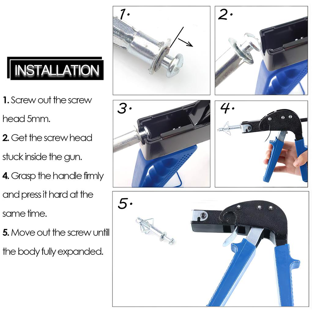 42 Pieces Expansion Screw Bolts Hollow Drive Wall Anchor Screws Home Improvement Tool Set Drywall Plaster Tile Bookshelf