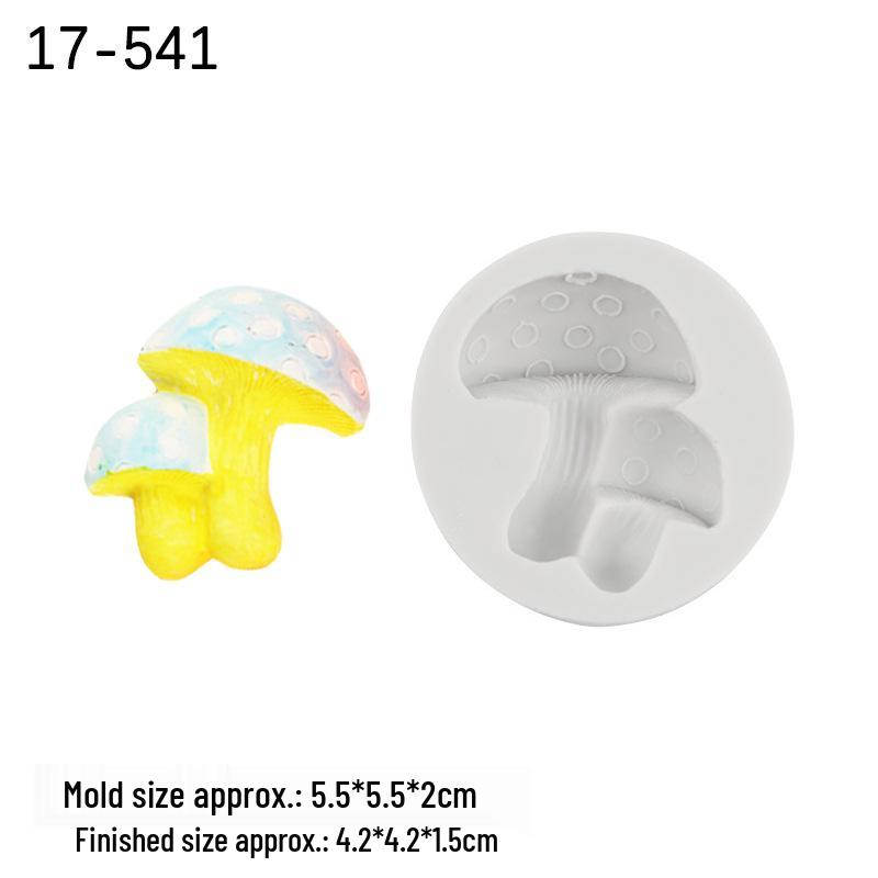Stampo in silicone a forma di fungo per fondente e argilla Decorazioni per torte da favola