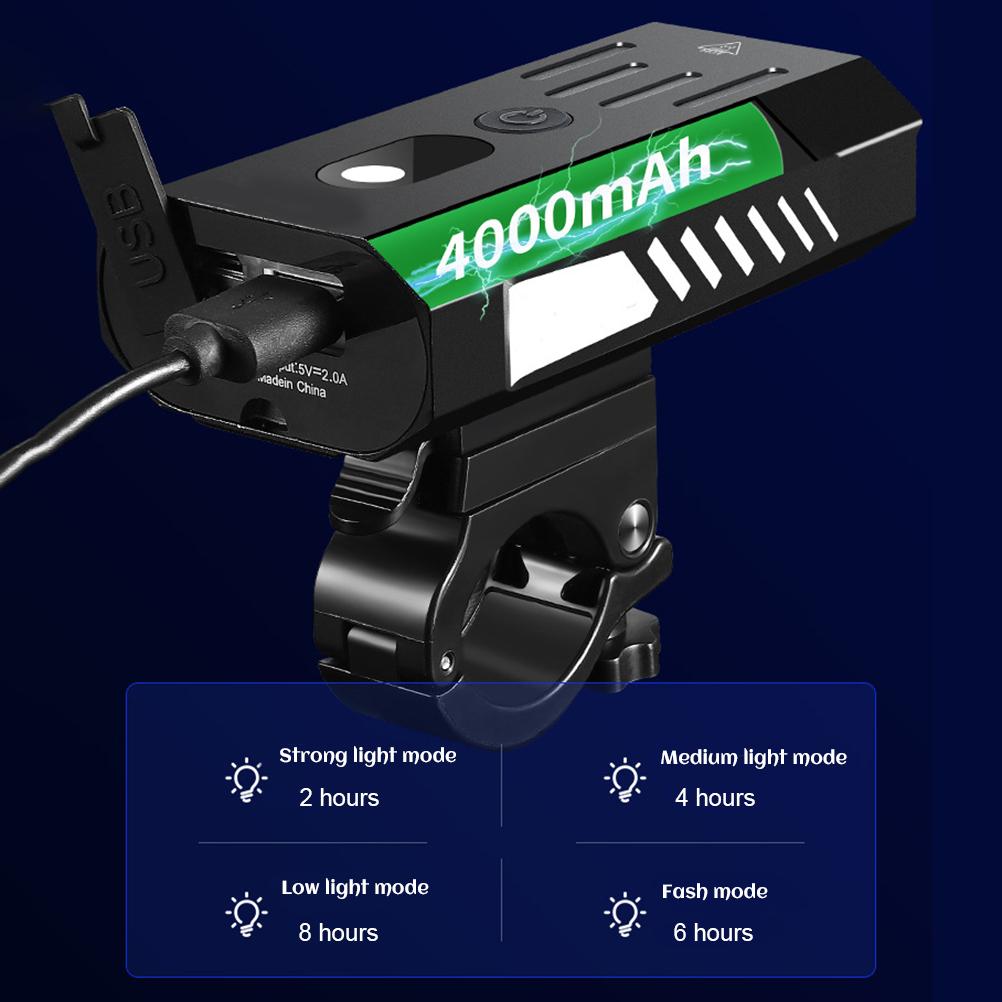 Super Bright Bike Front Light 800lm Rechargeable Auto Sensing Bike Headlight with 5 Light Modes for Cycling Hiking