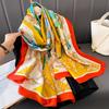 The new printing silk scarf spring and summer outside take sunscreen scarf beach towel thin section warm neck temperament versatile ladies