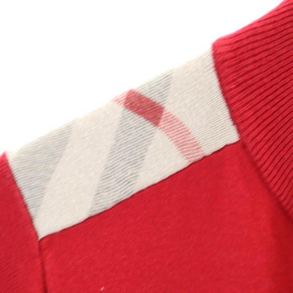 Burberry Sanyo Shokai Long Sleeve Knit Zip Jacket 10Y 140 Red Series Kid's Used
