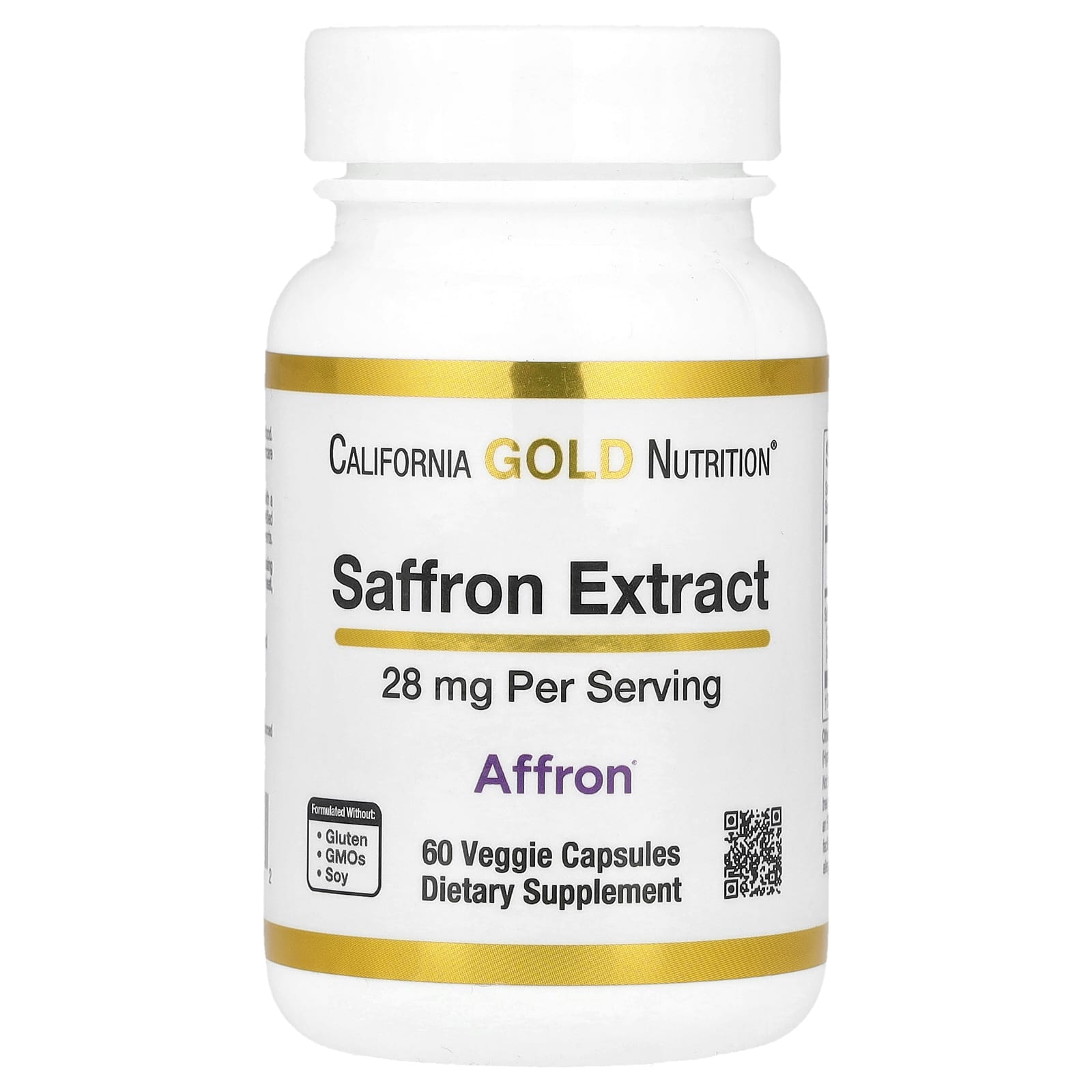 

Saffron Extract with Affron®, 28 Mg, 60 Veggie Capsules