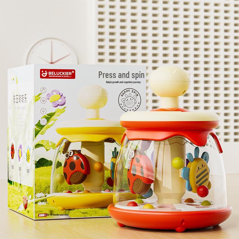 Cross-border Carousel Insect Toy: Baby's Early Education Bouncy Ball & Roller
