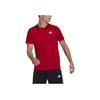 Adidas Pure Color Logo Training Casual Knit Short Sleeve T-Shirt Men Tops Red GR0516