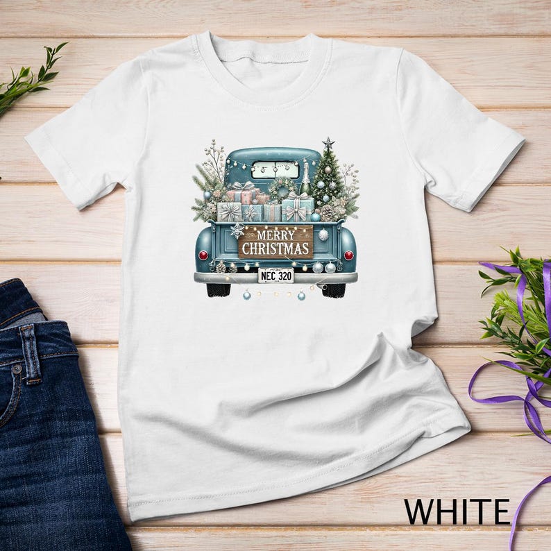 Vintage Truck -Christmas Cheer Funny Christmas T-Shirt 120