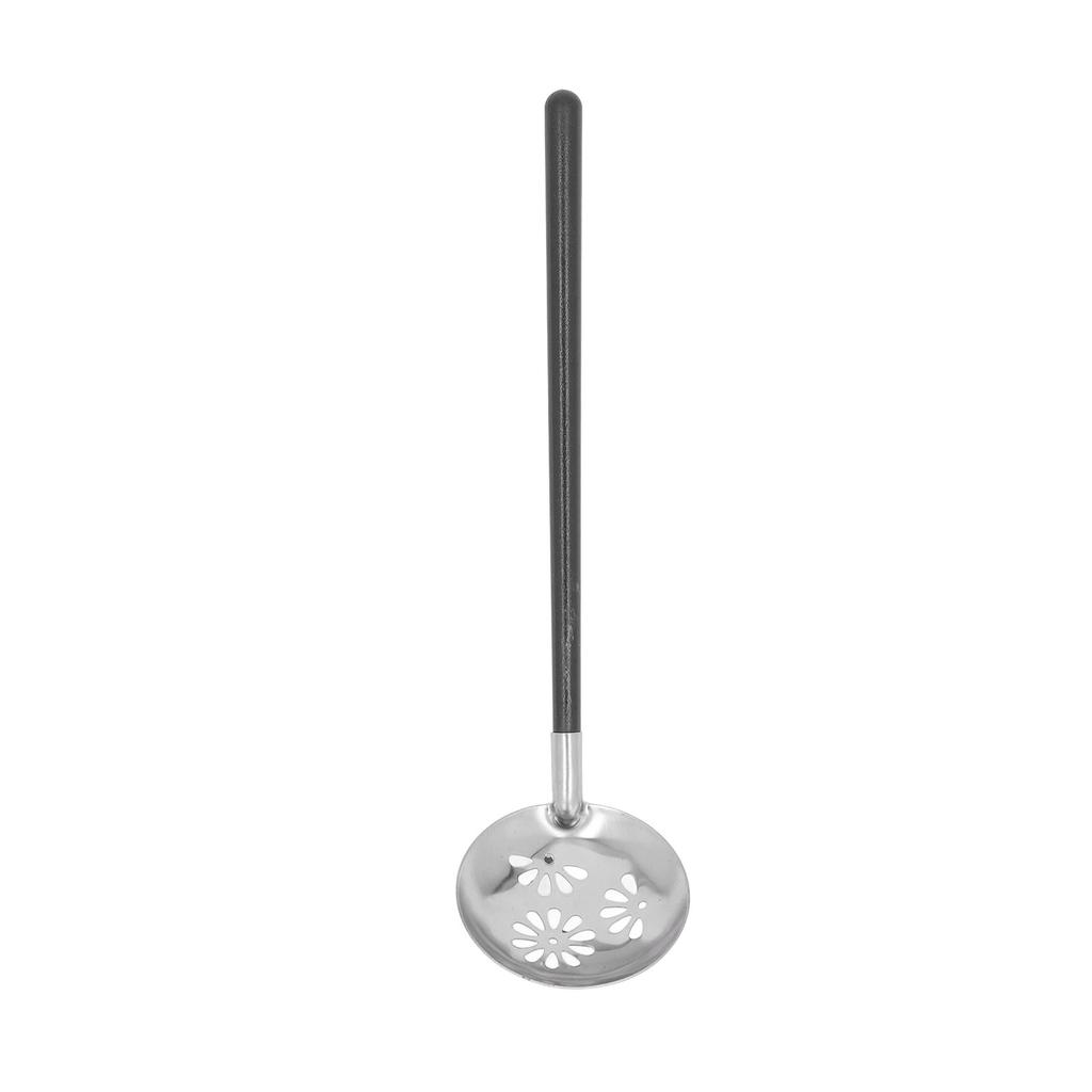 Stainless Steel Hot Pot Ladle Anti Scalding Heat Insulation Long Handle Hotpot Ladle Bamboo Handle