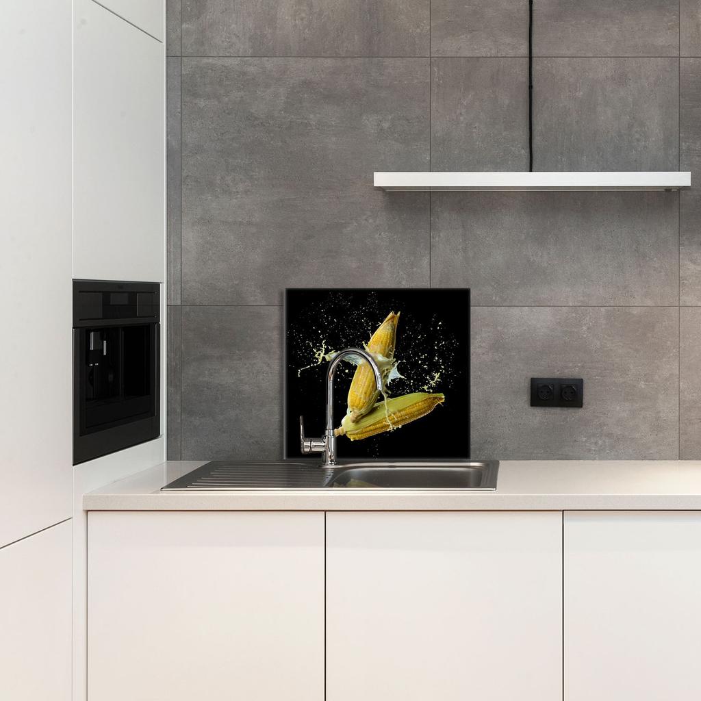 PANEL SZKLANY DO KUCHNI 65x60 Kukurydza