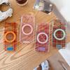 Transparent Plaid for iPhone17promax Mobile Phone Case 360 Bracket Apple 17pro All-inclusive 14/15/16