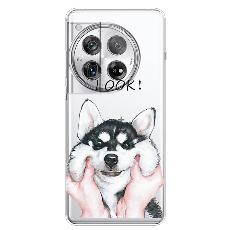 For OnePlus 12 Case 12R 5G Flower Clear TPU Soft Silicone Transparent Back Case for One plus 12R Cover on for Oneplus12 5G Coque