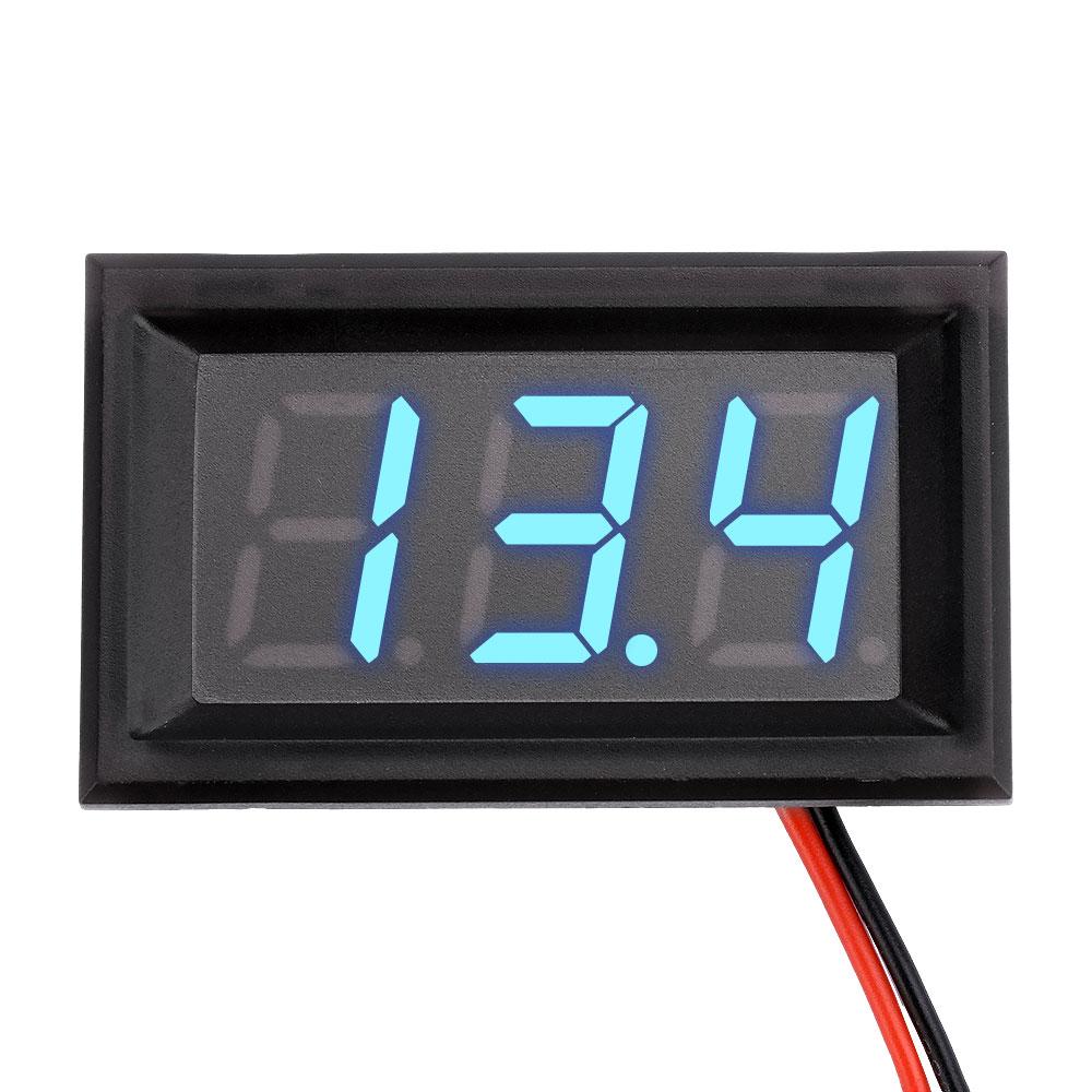 0.56 Inch Waterproof DC 4.5-30V Digital Voltmeter Voltage Panel Meter Red/Blue/Green/White For Electromobile Motorcycle Car